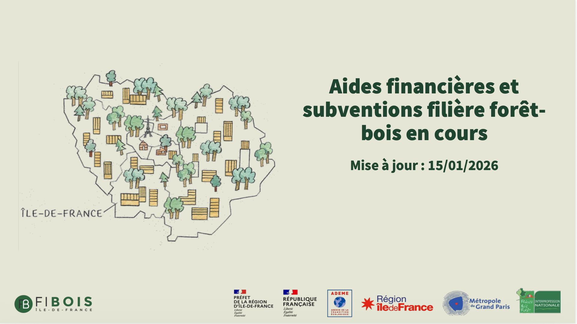 Dispositifs d'aides filière bois - MAJ 2026
