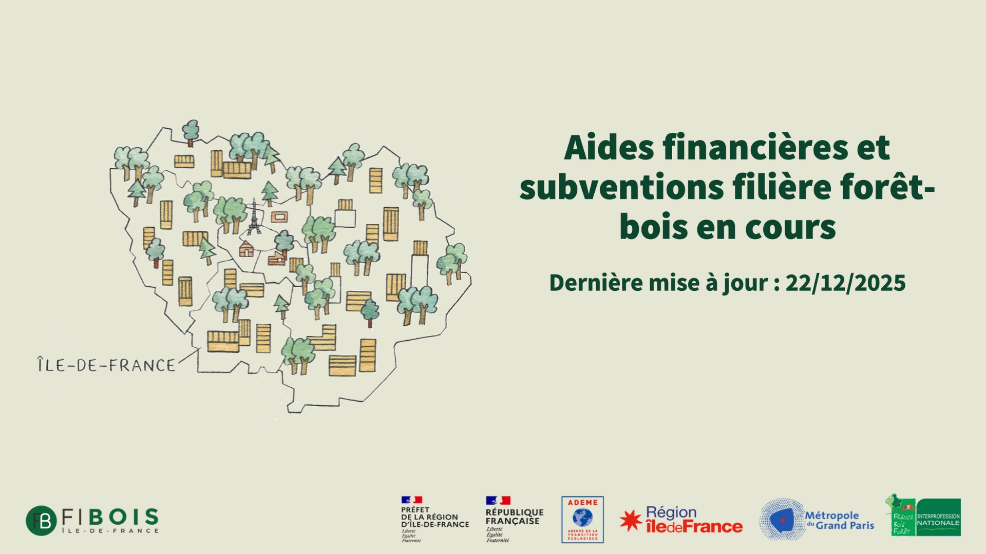 Dispositifs d'aides filière bois - MAJ 2025