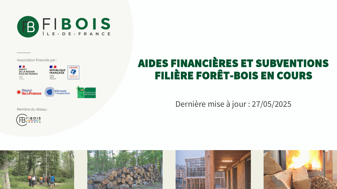 Dispositifs d'aides filière bois - MAJ 2025