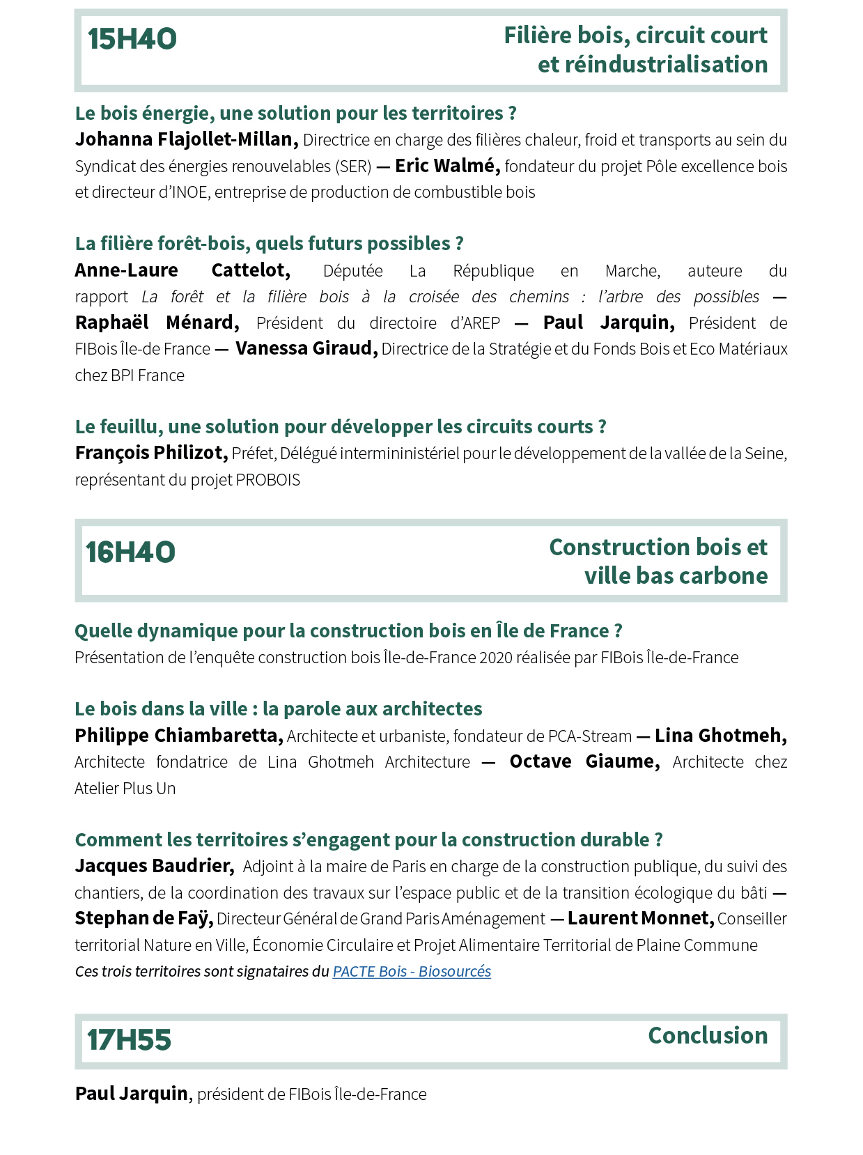 Programme Etats Généraux de la Forêt et du Bois - 13/04/21