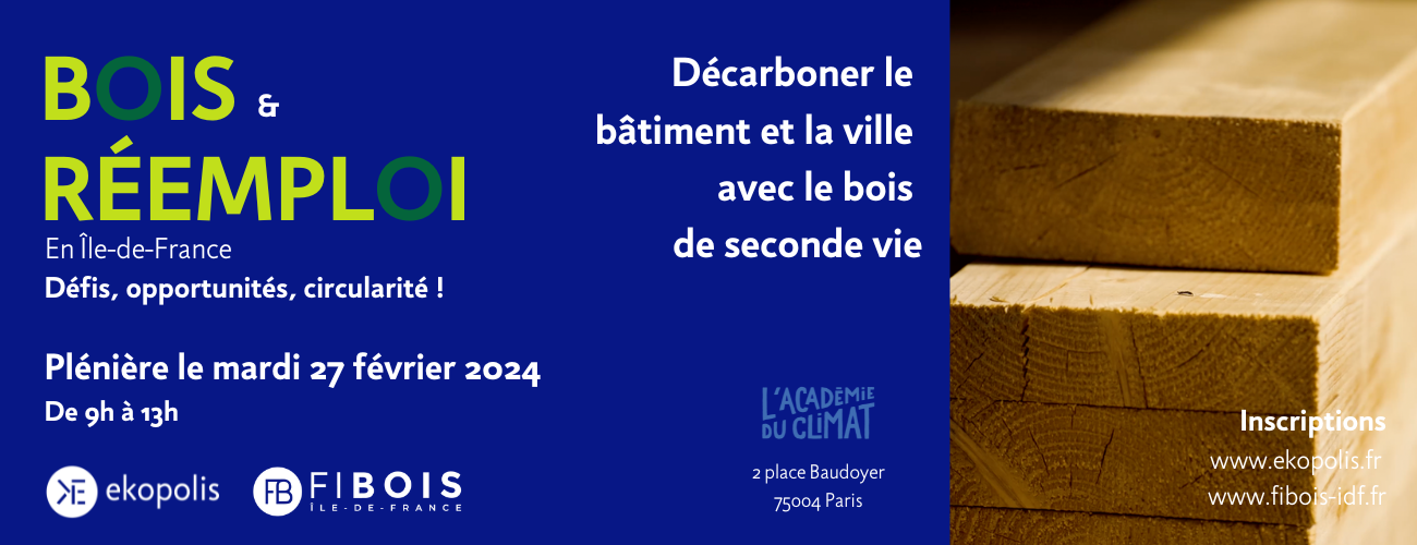 Plénière Bois et Réemploi en Île-de-France